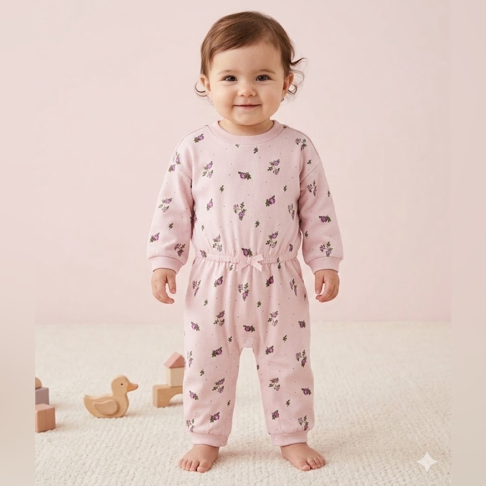 Carter's Light Pink Floral Baby Outfit